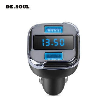 

ENKLOV USB Port EC8 Dual Bluetooth Car Adapter Black Hands-free Calling Car Speakerphone Car Kit Wireless Bluetooth