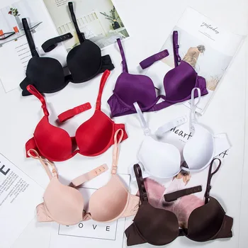 

Fashion Push up bras for Young Girl Underwire bralette Sexy lingerie Thick padded brassiere minimizer Bra 11 colors BH