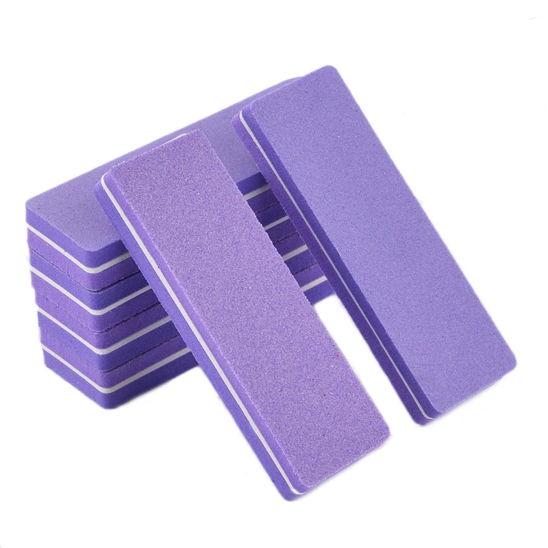 Amortecedor do Unha Conjunto de Ferramentas de Unhas Lote Roxo Arquivo Profissional Cal um Ongle Unha Arquivos Lixar Unhas Esponja Acessórios Manicure 50 Pçs - 9 High Quality Beleza e saúde