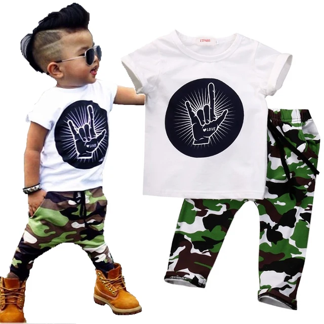 Stylish Infant Toddler Baby Kids Boys Outfits Babies Boy Rock Gesture