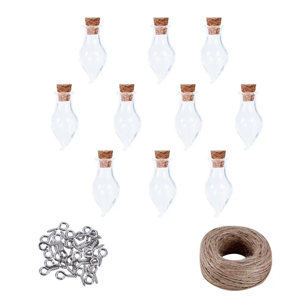 20 PCS DIY Handmade Mini Glass Bottle Message Blessing Bottle