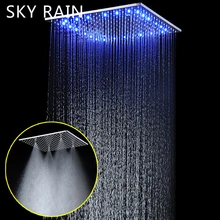 SKY RAIN 304 SUS Led Shower Head 2 Function Massage Rainfall Mist Dust Bathroom Shower Panel
