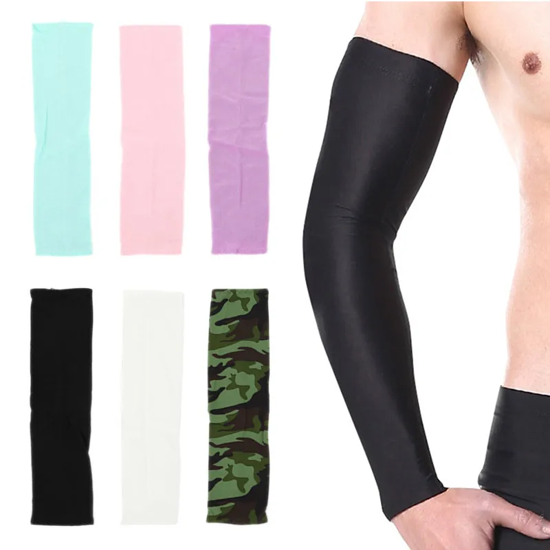 

2PCS Breathable Sports Stretch Arm Guard Outdoor Riding Sun Protection Sleeves Basketball Sleeve Non-slip Soft Quick-drying