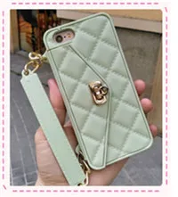 Роскошный брендовый кошелек, сумка для карт, портативная Сумочка, Мягкий силиконовый чехол для телефона Iphone XS MAX XR XS 6 6s plus 7 8 plus X Cover - Цвет: Светло-зеленый