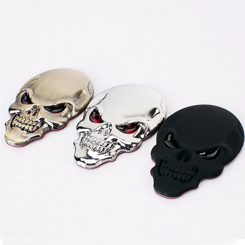 

(100 pieces/lot ) Wholesale New Skull Stickers Decals for Car Auto Bumper Stickers Car-styling