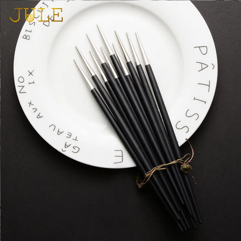 

5/10 pairs Brand Korean Stainless Steel Chopsticks Food Grade Japanese Food Hashi Chop sticks Sushi Dinnerware Cooking Utensils