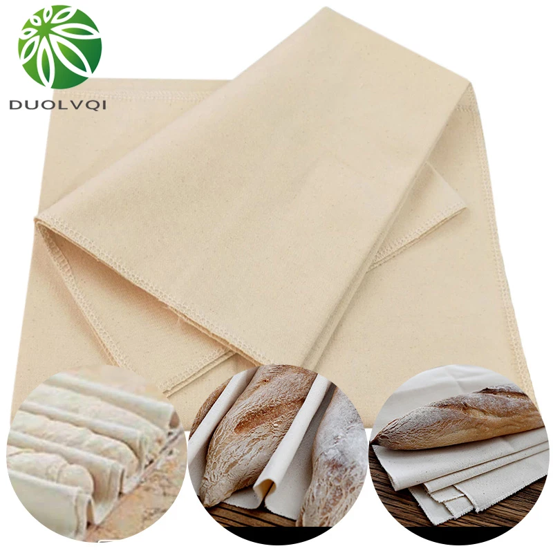

Duolvqi Fermented Linen Cloth Dough Bakers Pans Proving Bread Baguette Flax Cloth Baking Mat Pastry Baking Kitchen Tools