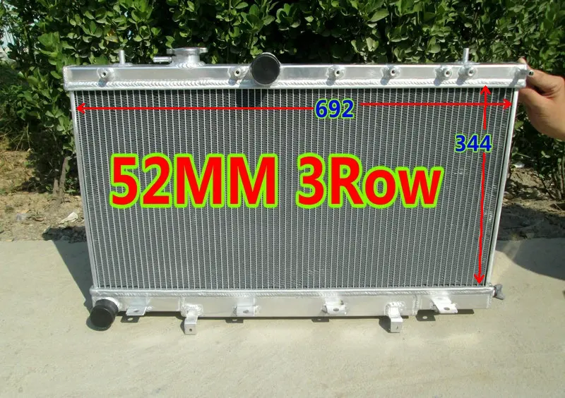 Алюминиевый радиатор 3Row 52 мм для Subaru Impreza NewAge WRX STI GG GD GDA GDB турбошасси 1 6/2 0/2.5L 2002 2007