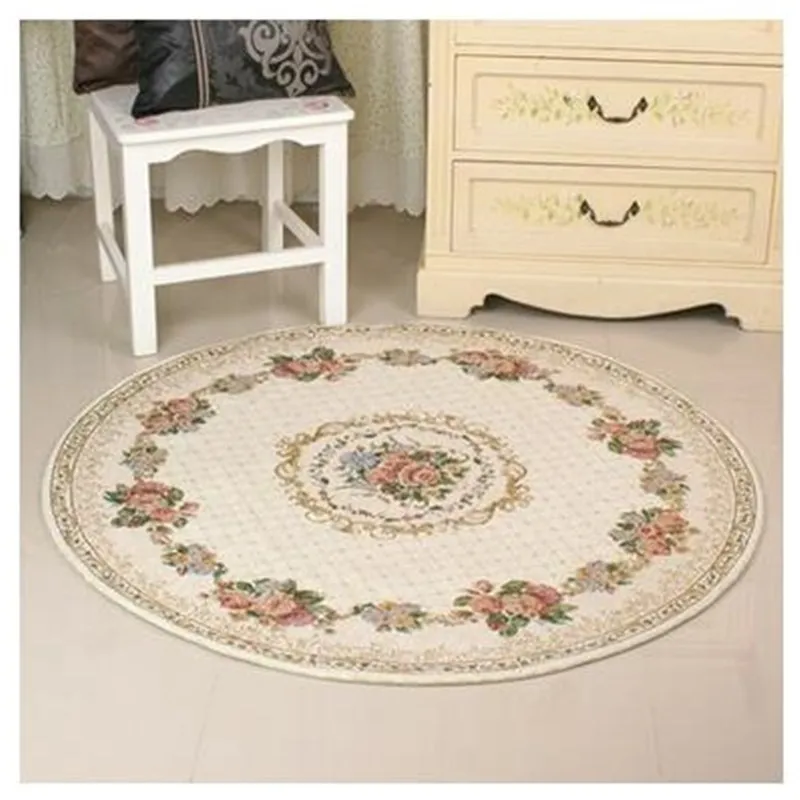 Europe/America Countryside Round Carpets for Living Room Pastoral Bedroom Floor Mat Home Hallway Do