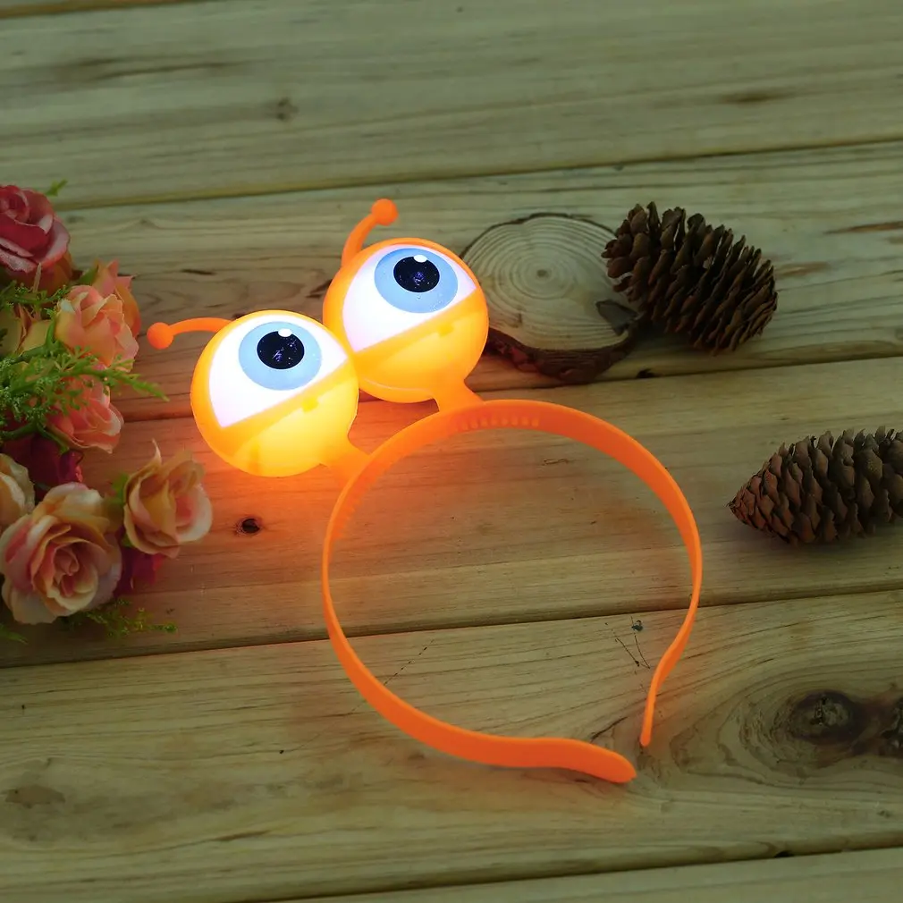 

Led Light Luminous Vocal Concert Props Supplies Aliens Eyes Head Hair Headband Party Decoration Adults Kids Unisex