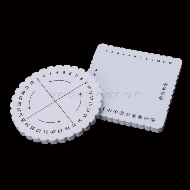 

2Pcs/set Round And Square Kumihimo Beading Cord Disc/Disk Braiding Braided Plate O23 dropship
