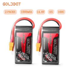 2 единицы GOLDBAT 1500mah Lipo батарея 14,8 v батарея Lipo 4S батарея 14,8 v lipo Дрон батарея 100C с XT60 разъем для fpv rc грузовик