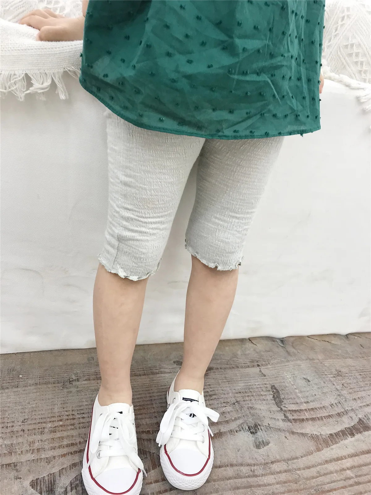Honey Angle/летние детские короткие штаны цветные хлопковые противомоскитные штаны повседневные штаны для малышей весенне-Осенняя детская одежда - Цвет: Grey