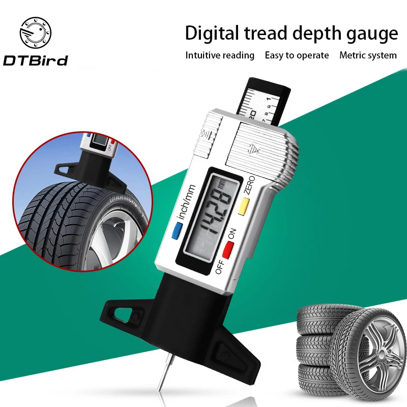 Высокоточный цифровой измеритель глубины протектора Индикатор обнаружения износа шин Измеритель для автомобилей грузовиков инструменты электронный суппорт
