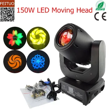 

6pcs/lot 150w High Power Spot LED Moving Head Light Rotation Gobos 3 Prism Effect DMX Show DJ Event Party Lighting