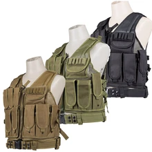 Жилет в Военном Стиле MOLLE страйкбол боевой пистолет жилет для охоты на открытом воздухе тренировочный мужской жилет защитный Экипировка для мужчин t