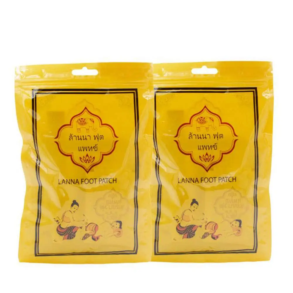 

10pcs Thailand LANNA Foot Patch Natural Herbal Detox Feet Care Patches/Pads Detox Foot Patch Beauty Slimming Sleeping Aid Pad