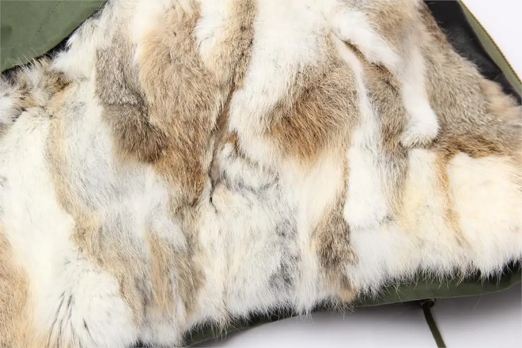 JAZZEVAR Новая модная женская подкладка из натурального меха кролика хорошего качества