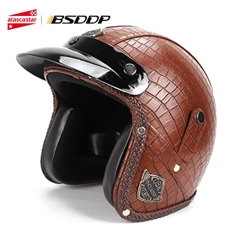 

New Motorcycle Helmet Vintage Riding Open Face Chopper Cruiser Biker Scooter Touring Motocross Helmets Casco Moto Helmet