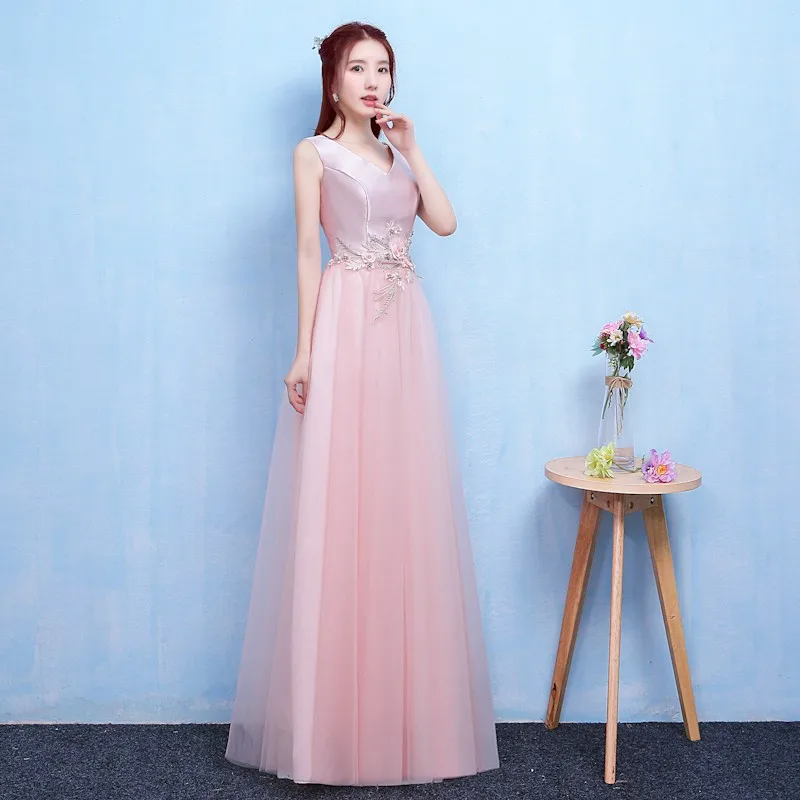 

New Style Long Dress Wedding Party Dress for Women Dress for Bridemaide Back of Bandage