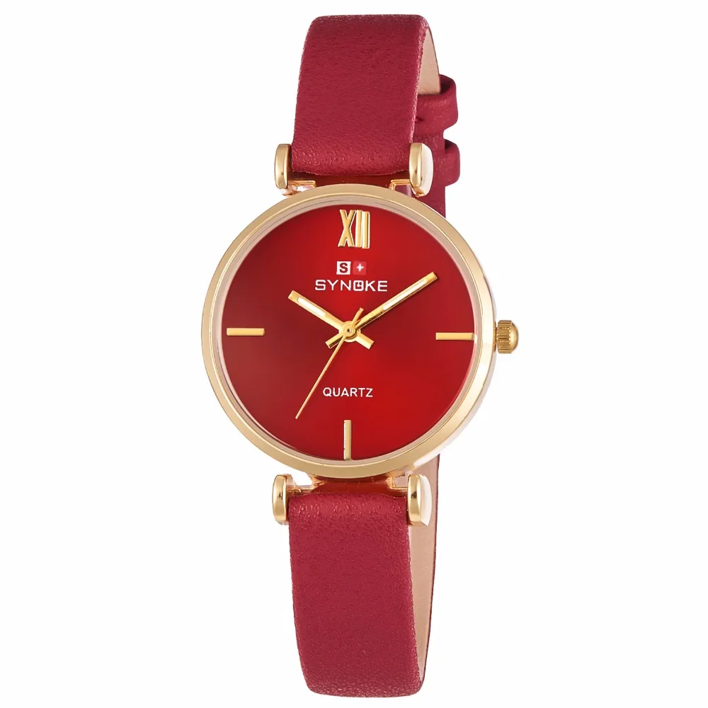 

Watches Women Gold Case Quartz-Watch Luxury Brand Ladies Casual Wristwatch Leather Strap Dress Watch Female Clock Hour Relojes