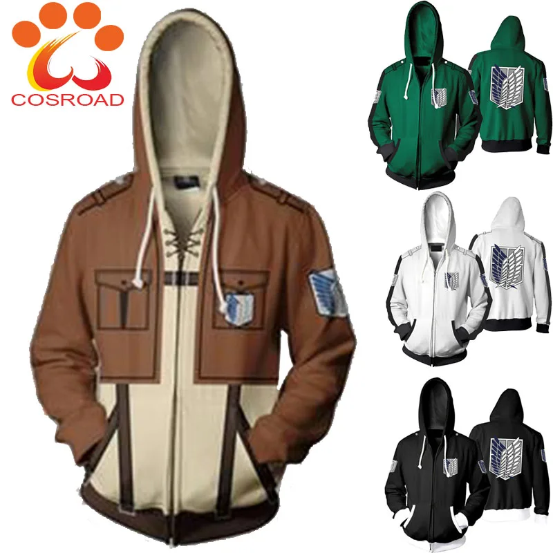 Толстовка Cosroad Attack On Titan куртка Eren Jaeger костюм для косплея мужчин и женщин
