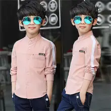 Модная детская одежда высокого качества весенне-осенние рубашки для мальчиков новые детские хлопковые рубашки Повседневная рубашка для больших детей