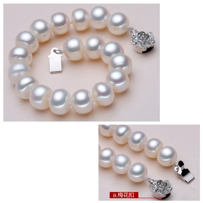 Sinya нить жемчуга браслеты для женщин с белым розовым фиолетовым многоцветным