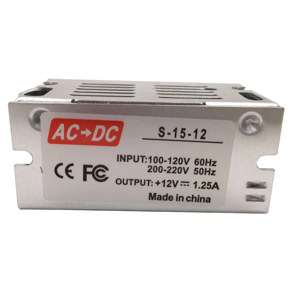

High Quality DC12V 1A AC to DC Switch Power Supply 10W 15W LED Driver Transformer for LED Strip Lighting Lamp 50/ 60Hz 100-265V