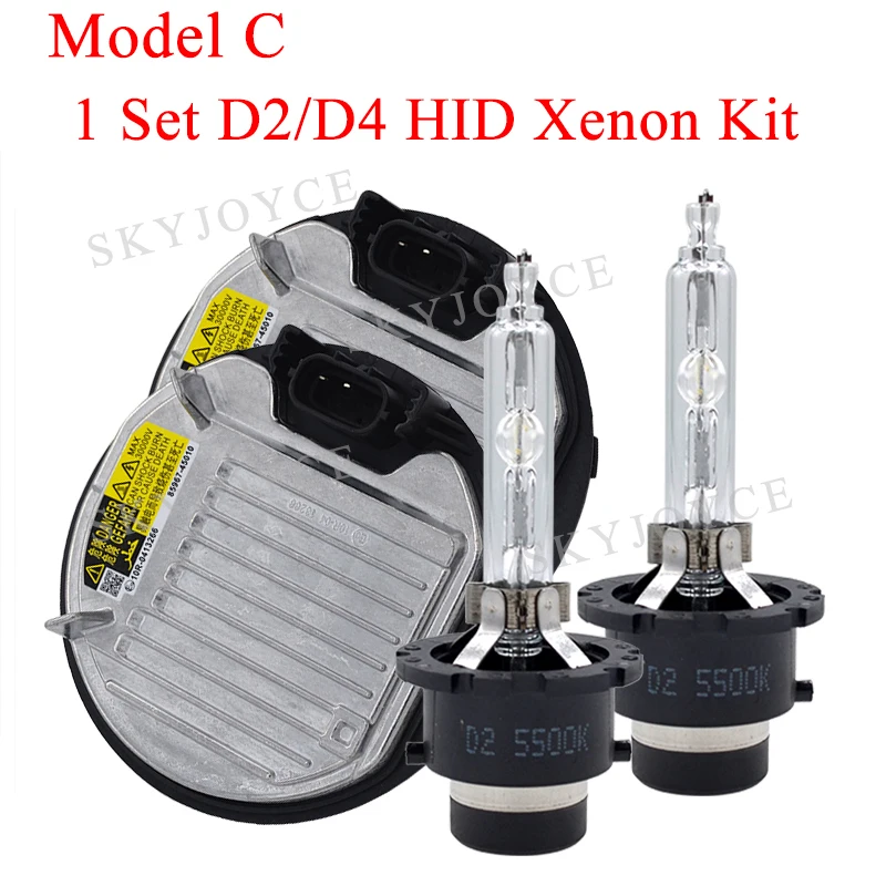SKYJOYCE Original 35W 55W D2S D4S Xenon HID Bulb Kit 5500K 6500K D2S D2R D4R D4S Car Headlight Bulb 85967-45010 D2S Ballast Kit (6)
