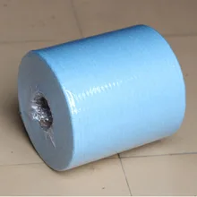 Хорошее качество безворсовые безупречные салфетки стеклоочистителя рулон синий для очистки окон и установка оконной пленки 500 штук/рулон QB-02