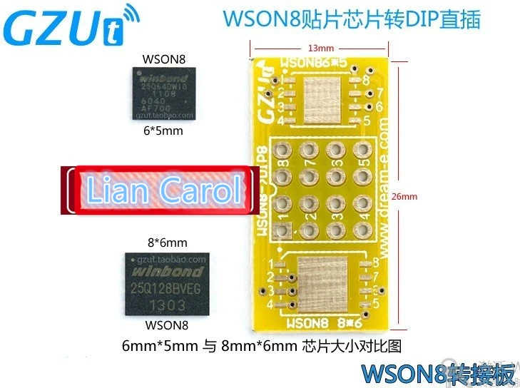 QFN8-to-DIP8-Programmer-Adapter-WSON8-DFN8-to-DIP8-socket-for-25xxx-8x6mm-6x5mm-Free-shipping (2)