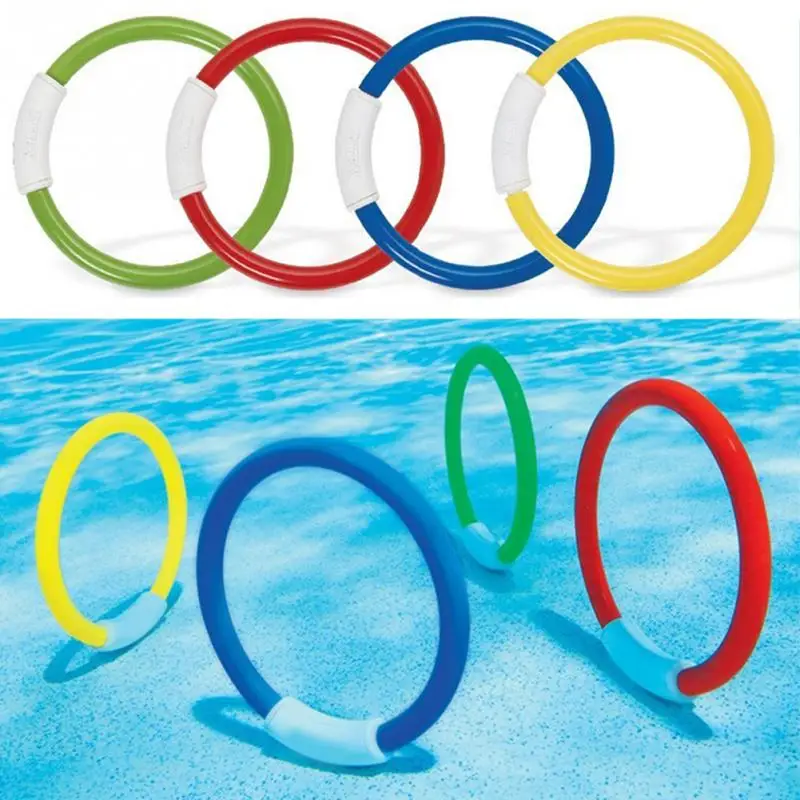 1 шт. кольца для плавания и подводного плавания для детей, детские кольца для дайвинга для летнего пляжа, игрушки для игры в воду, аксессуары для бассейна, случайный цвет