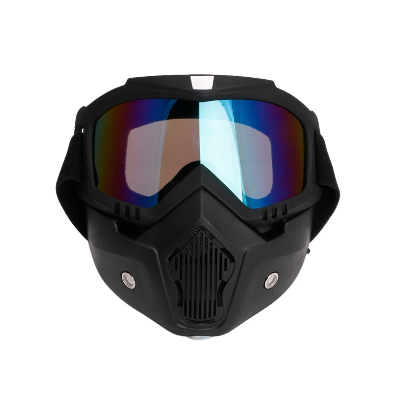 

Motocross Goggles Dust Mask Face Glasses With Detachable Motorcycle Glasses New