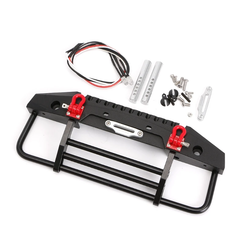 

Front Bumper with Light for 1/10 RC Crawler Axial SCX10 90046 Traxxas TRX-4 TRX4