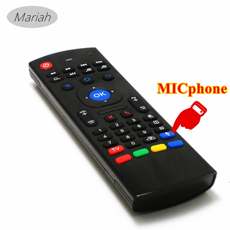  20pc DHL free MX3 2.4G Remote Control Wireless Keyboard Air Mouse With Voice Micphone For Android TV Box Tablet Mini PC 