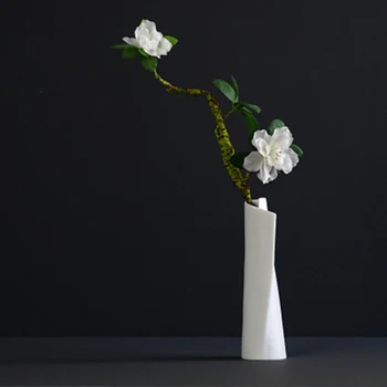 

YFGXBHMX Chinese Modern Handmade Pure White Jade Porcelain Flower Home Accessories Furniture Decoration