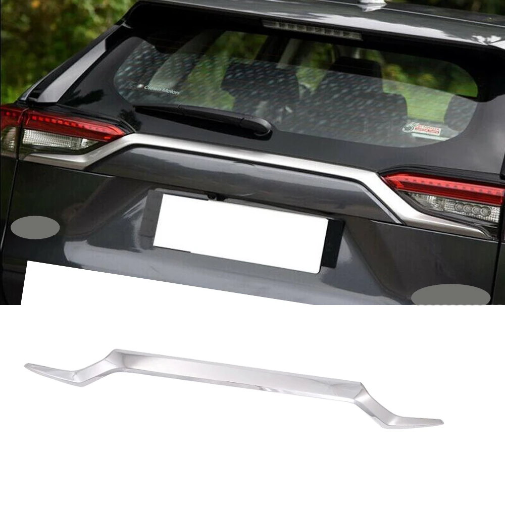 

Car Accessories Rear Trunk Lid Upper Cover Molding Trim ABS Glossy Chrome 1PC for Toyota RAV4 2019+
