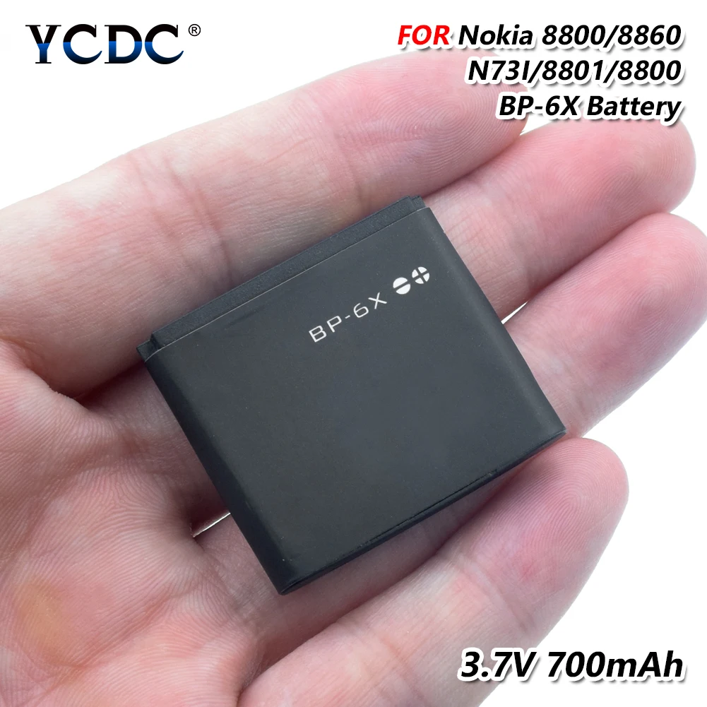 Премиум 3,7 V 700mAh BP-6X BP 6X BP6X перезаряжаемая литиевая батарея для Nokia 8800 8800 Sirocco N73I 8860 Замена