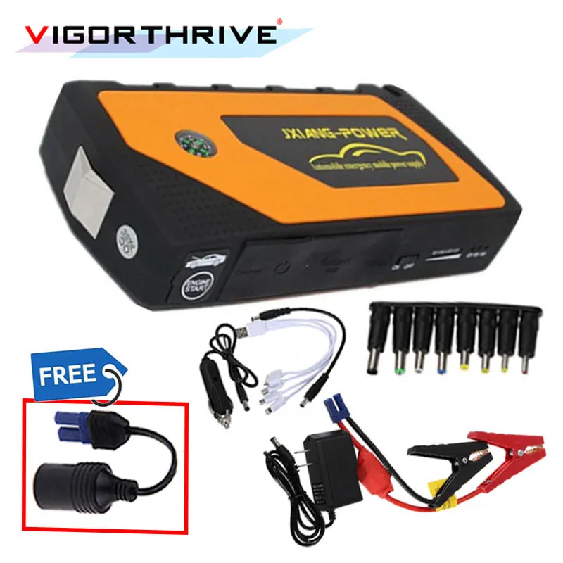 

Emergency Starting Device 12V Car Jump Starter Multi-FunctionPower Bank Car Charger For Car Battery Booster Output Portable