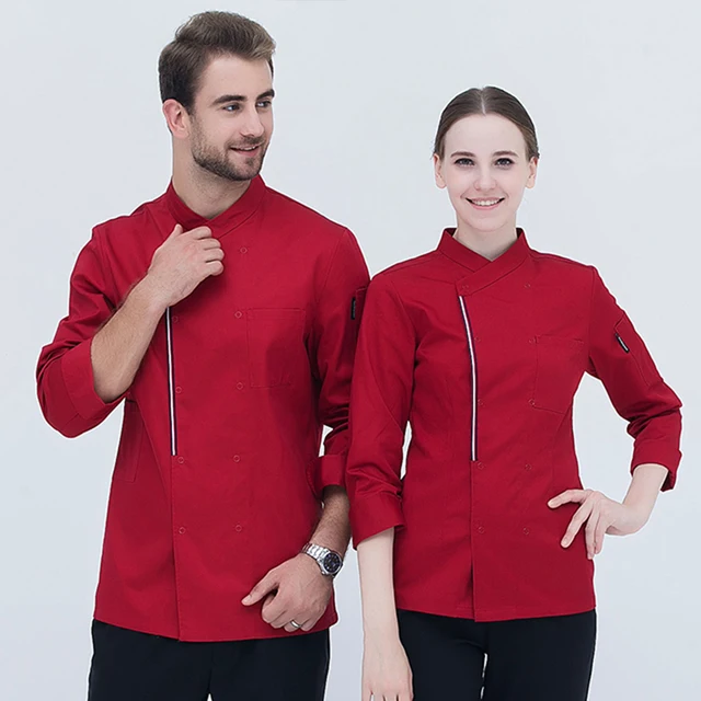 Unisex Restaurant Kitchen Uniform Work Clothes New Chefs Coat Catering