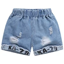Pantalones vaqueros para niñas con bordado de gato, pantalones cortos con letras rasgadas, pantalones vaqueros para niñas de verano, pantalones vaqueros calientes para chicas adolescentes, ropa 4-12