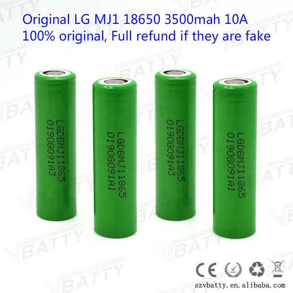 1 шт. vbattty MJ1 18650 литий-ионный аккумулятор 3,7 V 3200 mAh для LG MJ1 18650 цилиндр литий-ионная аккумуляторная батарея 10A ток разряда