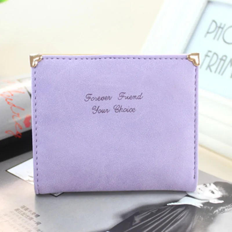 2016 Women Wallets Card Holder Short Clutch Bag Small Purse Hasp Scrub Thin Section PU Leather Carteira Feminina Dollar Price