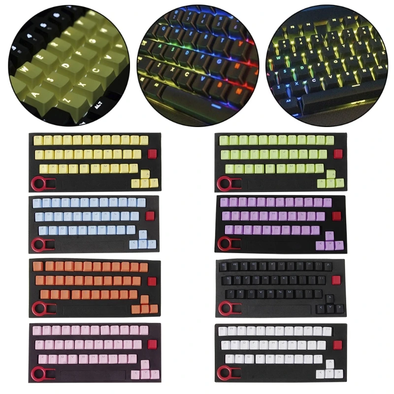 PBT 37 клавишные колпачки с двойной подсветкой для механической
