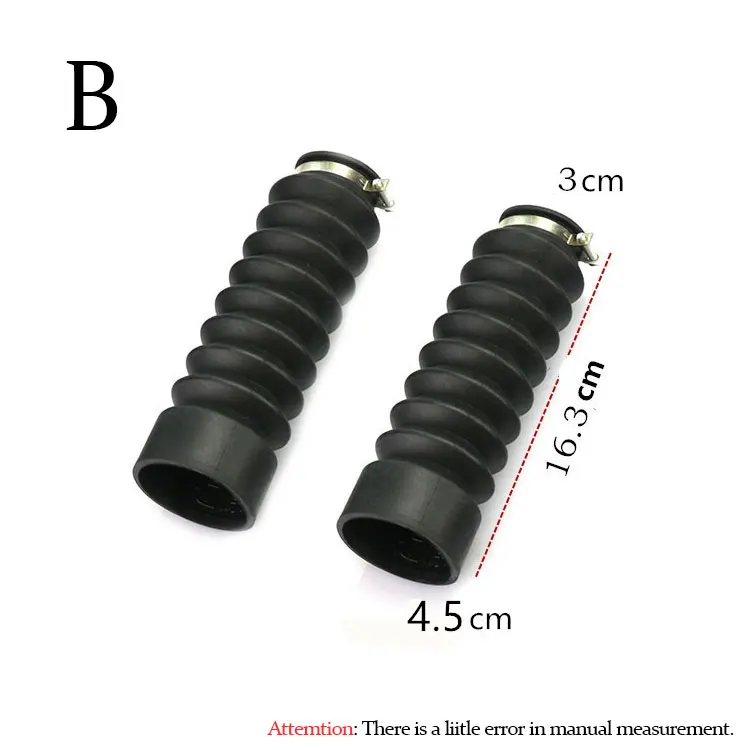 Пара Пылезащитная Крышка для мотоцикла внедорожная Передняя резиновая вилка грязевая Пылезащитная крышка мотоциклетная вилка резиновые Гетры Сапоги защитный рукав - Цвет: B