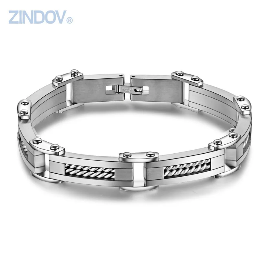 ZINDOV 316L, нержавеющая сталь, мужские браслеты, браслеты, кабель, рок, рука, мужские, тонкий аксессуар, напульсники для бойфренда, отца, ювелирные изделия