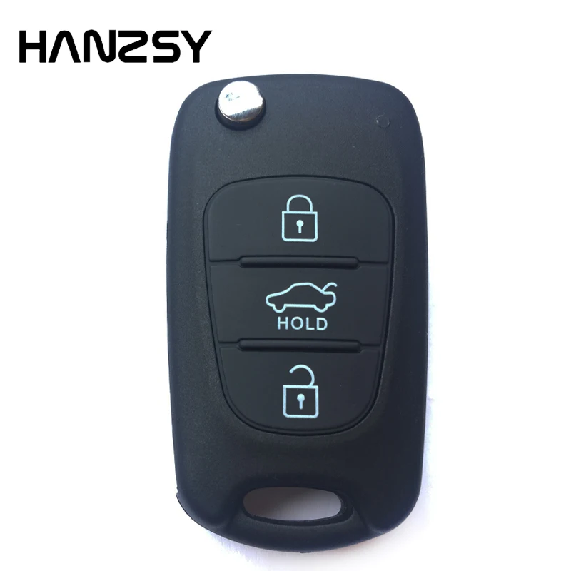 

3 Buttons Flip Folding Remote Key Shell Fob Case For Kia K2 K5 for Hyundai I20 I30 IX35 Avante Elantra Verna with Uncut blade