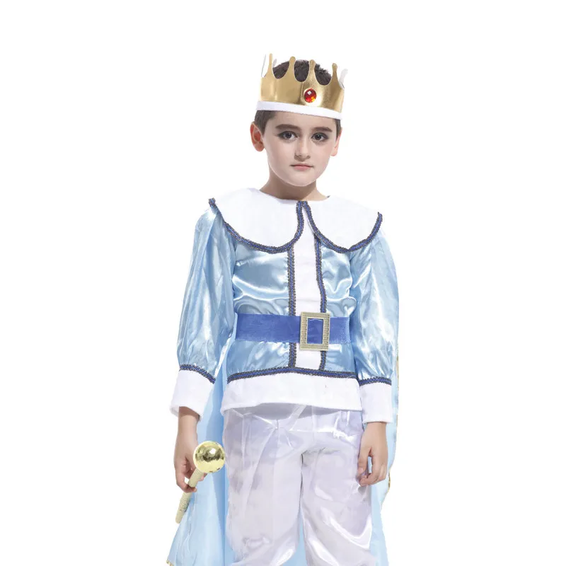 Костюм «Люкс» на Хэллоуин для детей, Детский карнавальный праздник Пурим, нарядное платье, шапка для косплея и одежды «Принц»