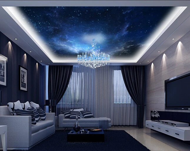 Пользовательские потолочные обои Вселенная используется для квартиры дома